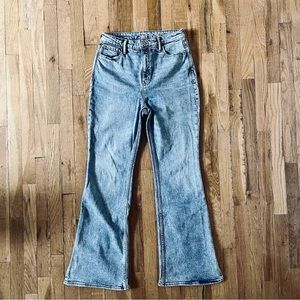 Old Navy Side Slit Flare Acid Wash Jeans